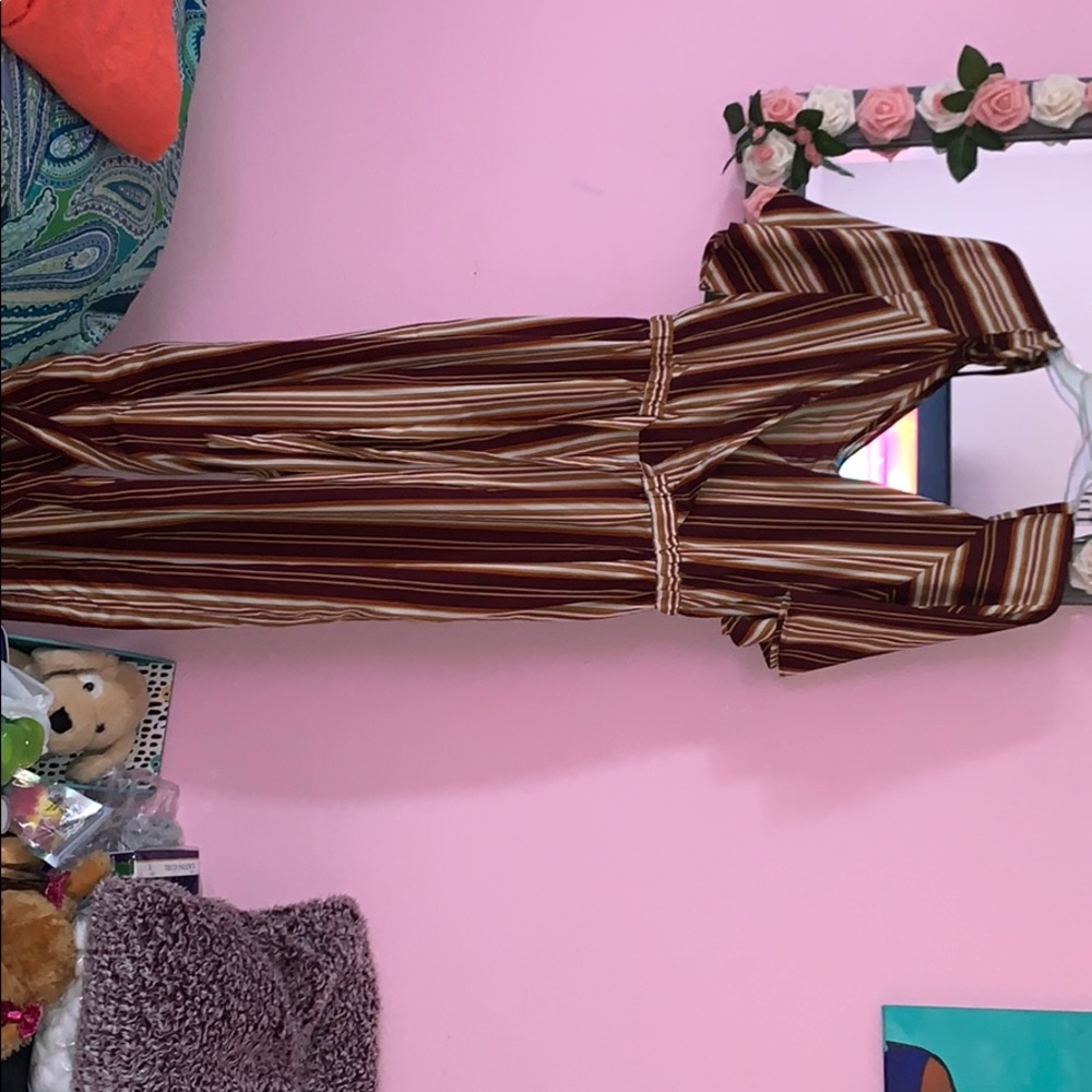 Brown and orang romper